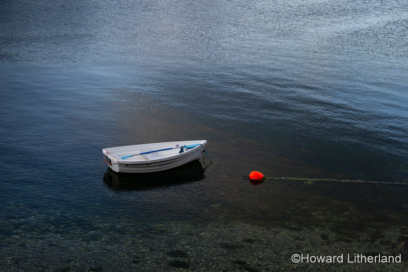 Rowing boat and buoy at Mevagissey, Cornwall, England