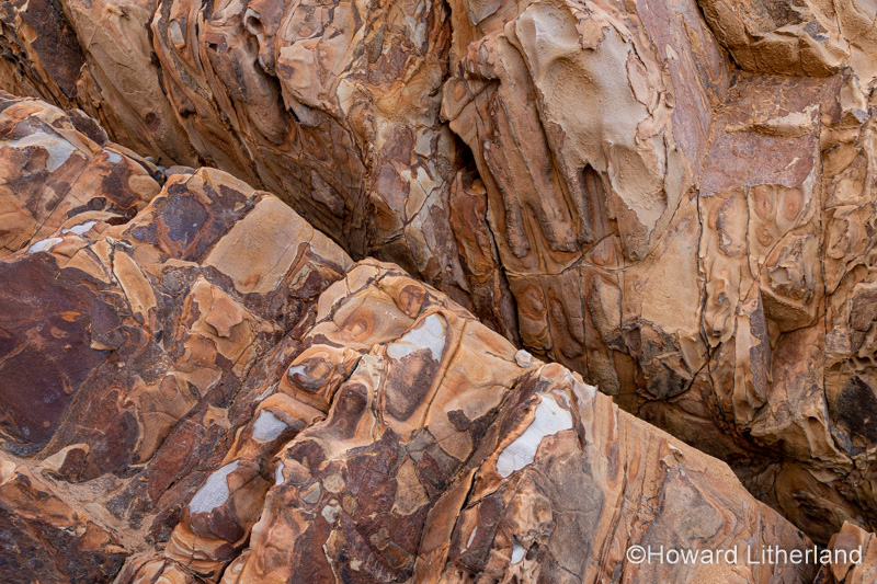 Mudstone and sandstone at Widemouth Bay on the atlantic coast of north Cornwall