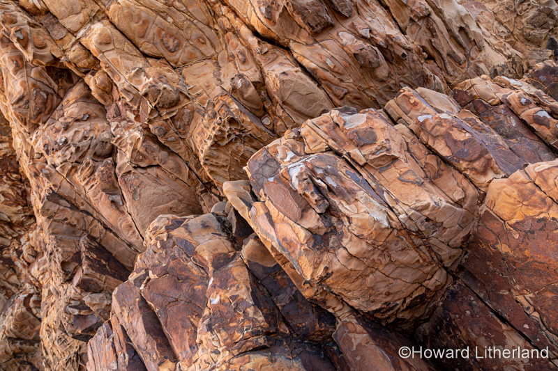 Mudstone and sandstone at Widemouth Bay on the atlantic coast of north Cornwall