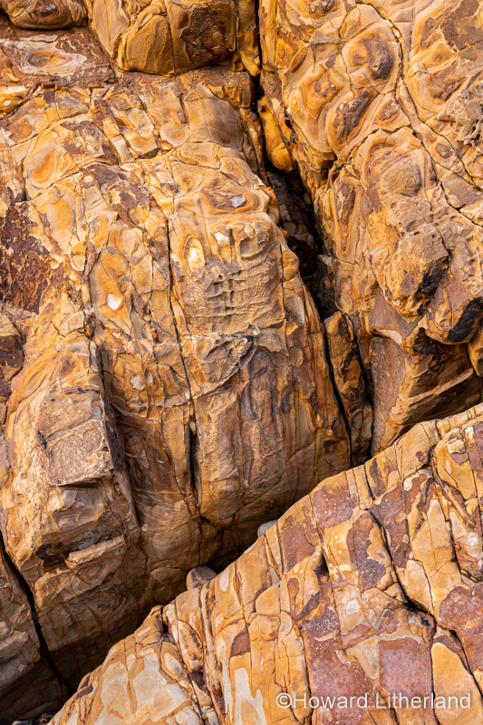 Mudstone and sandstone at Widemouth Bay on the atlantic coast of north Cornwall