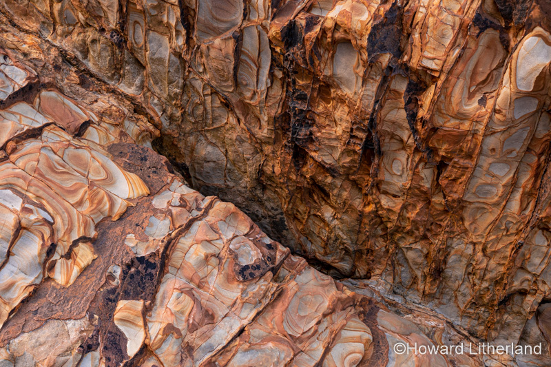 Mudstone and sandstone at Widemouth Bay on the atlantic coast of north Cornwall