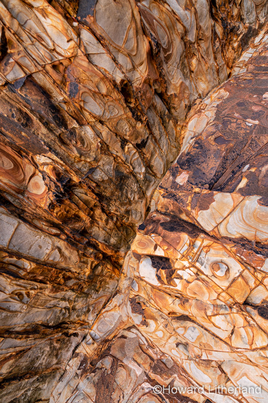 Mudstone and sandstone at Widemouth Bay on the atlantic coast of north Cornwall