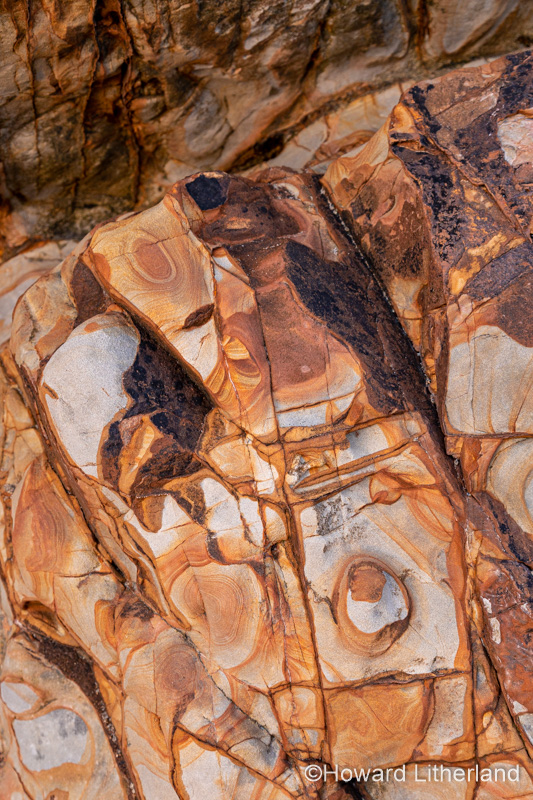Mudstone and sandstone at Widemouth Bay on the atlantic coast of north Cornwall