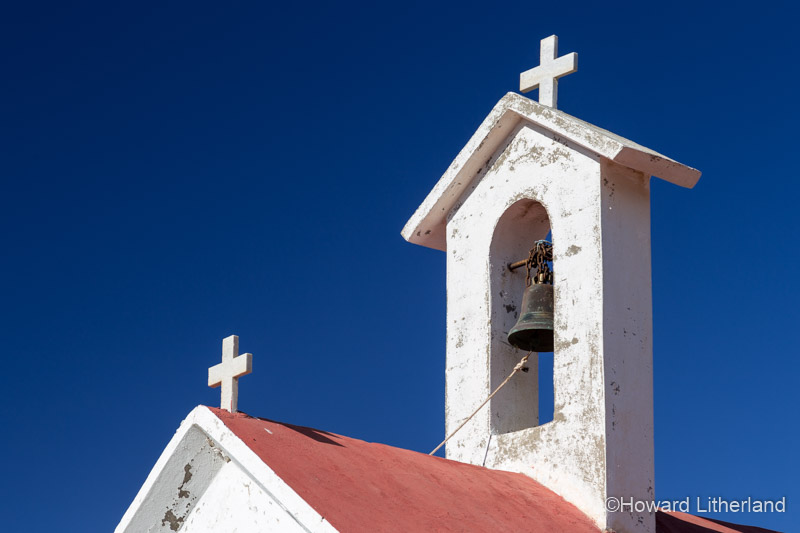 Bell tower of the greek orthodox church of St Nektariosat, Milatos, Crete