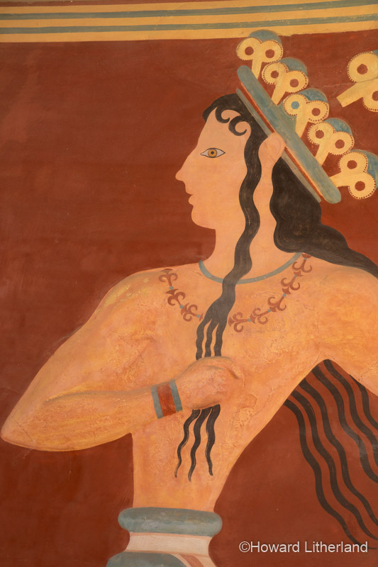 Mural 'Prince of Lilies' at Knossos on the island of Crete