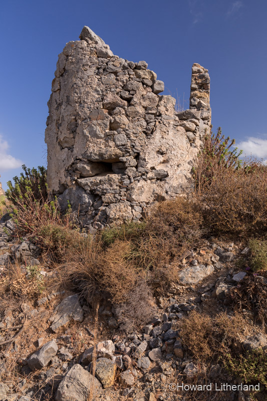 Broken down windmill on the Lasithi Plateau in central Crete