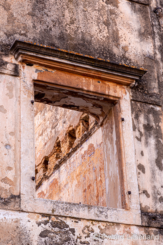 Window in a derelict building at Skradin, Croatia