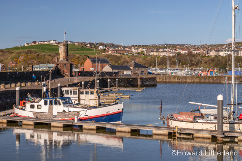 Boats in Whitehaven harbour, Cumbria, England