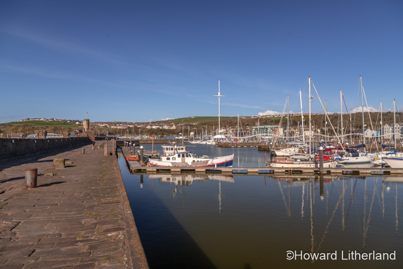 Boats in Whitehaven harbour, Cumbria, England