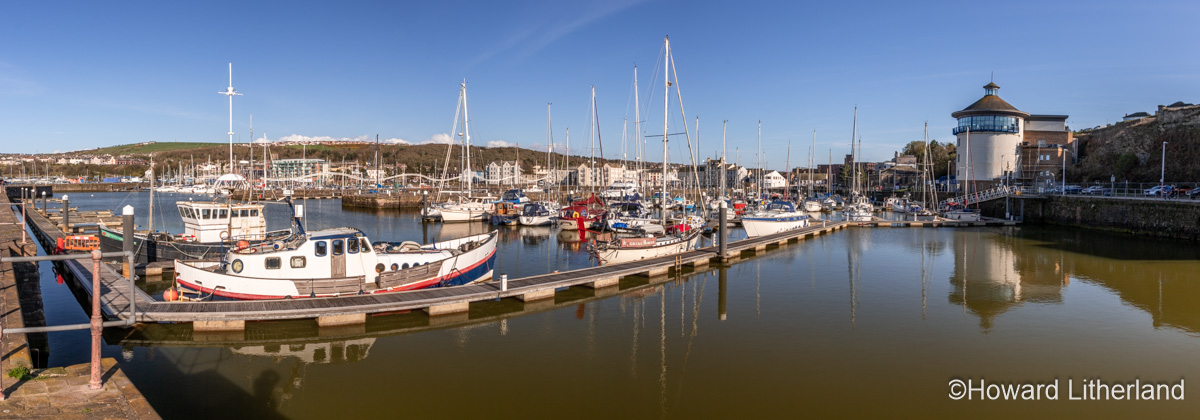 Boats in Whitehaven harbour, Cumbria, England