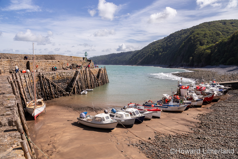 Clovelly harbour on the North Devon coast, England