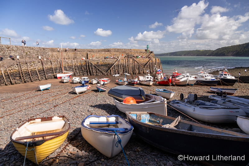 Clovelly harbour on the North Devon coast, England