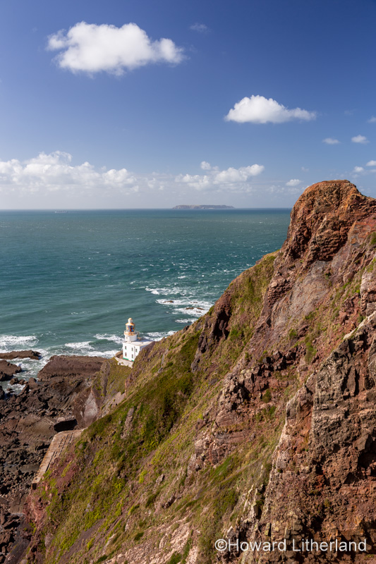 Lighthouse at Hartland Point on the Atlantic coast of North Devon