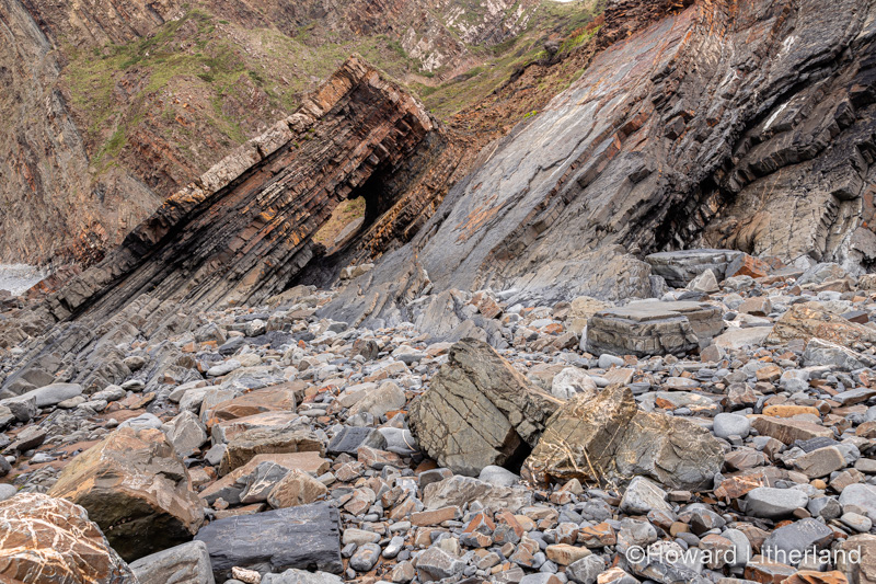 Rock formations at Hartland Quay, Devon, England