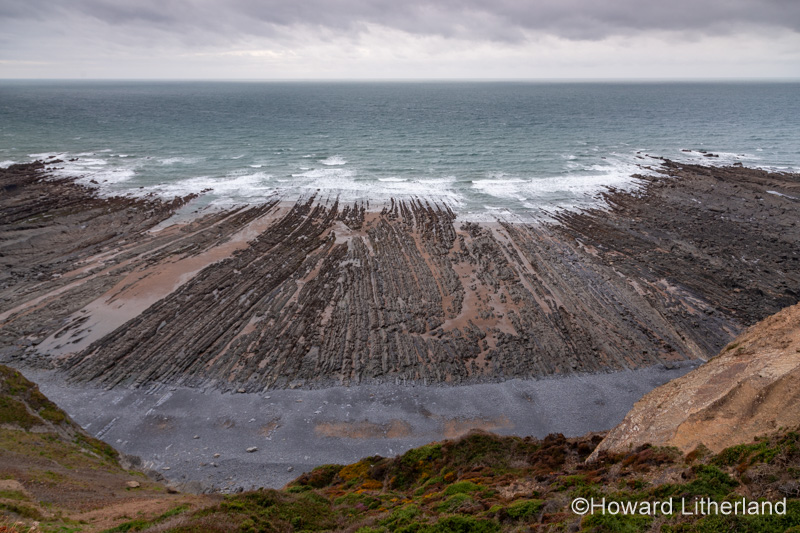 Shoreline rock formations at Hartland Quay, Devon, England