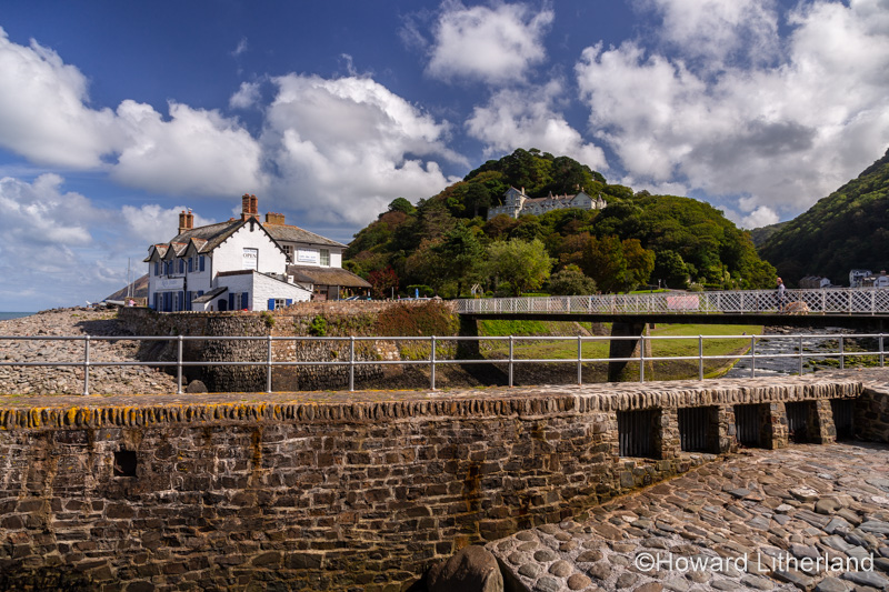 Harbour wall at Lynmouth on the North Devon coast