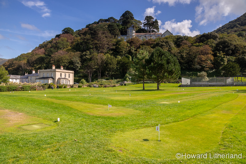 Putting green at Lynmouth on the North Devon coast