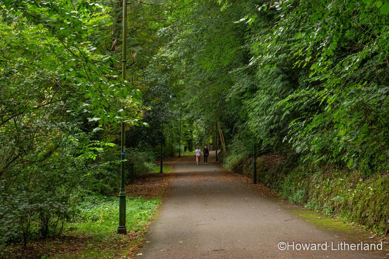 Path and parkland at Tavistock, Devon, England