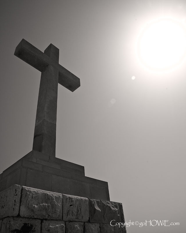 Memorial cross above Dubrovnik, Croatia