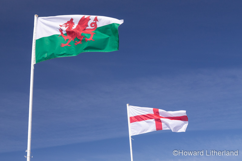 Wales and England national flags
