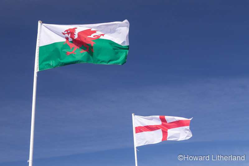 Wales and England national flags