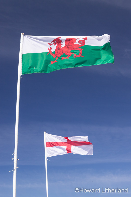 Wales and England national flags