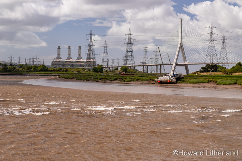 Flintshire suspension bridge, River Dee, North Wales