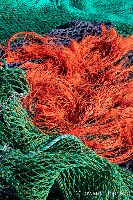 Fishing nets at Gairloch harbour on the Atlantic coast of Scotland
