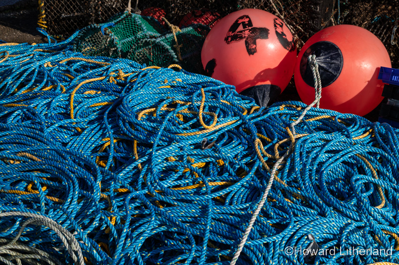 Fishing nets at Gairloch harbour on the Atlantic coast of Scotland
