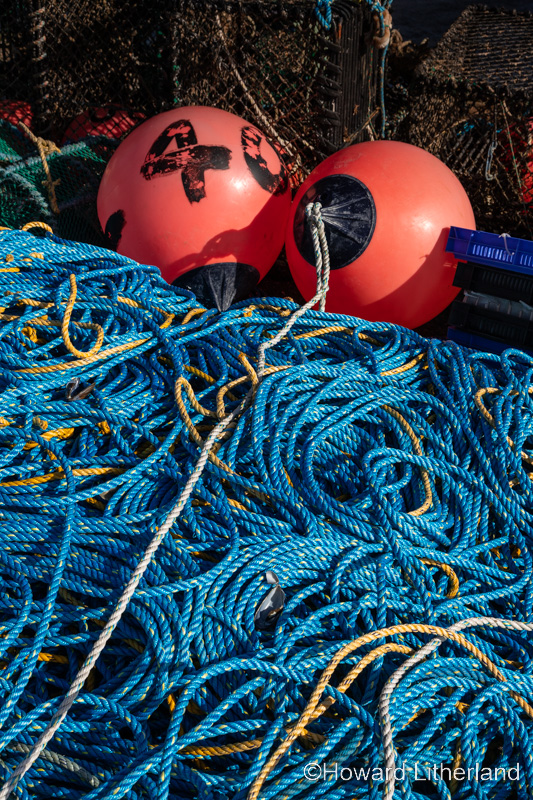 Fishing nets at Gairloch harbour on the Atlantic coast of Scotland
