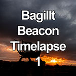Time lapse of storm clouds over Bagillt Beacon dragon sculpture, North Wales
