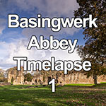 Time lapse of clouds over Basingwerk Abbey, Greenfield, North Wales