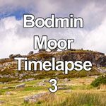 Time lapse video shows cumulus clouds blowing over the gravity defying Cheesewring granite rock formation on Stowes Hill tor on Bodmin Moor in Cornwall, England