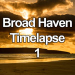 Time lapse video showing a dramatic sunset and incoming tide at Broad Haven on the Pembrokeshire coast, West Wales