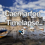 Time lapse video showing clouds over Caernarfon Castle on the North Wales coast