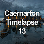 Time Lapse Of Dusk Over Caernarfon Castle On The North Wales Coast