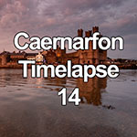 Time Lapse Of Dusk Over Caernarfon Castle On The North Wales Coast