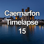 Time lapse of dusk at Caernarfon castle on the North wales coast