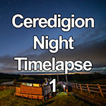 Time lapse video of night over a campsite in Ceredigion, Wales