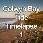 Time lapse video showing the tide coming in up the beach at Colwyn Bay on the North Wales coast as night falls