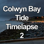 Time lapse video showing the tide coming in up the beach at Colwyn Bay on the North Wales coast as night falls