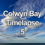 Time lapse video showing dramatic clouds passing over the offshore wind farm at Colwyn Bay on the North Wales coast