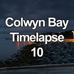 Time lapse video showing the incoming tide at Colwyn Bay on the North Wales coast as night falls