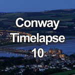 Time lapse video showing the change from day to night over the town and castle of Conway on the North Wales coast