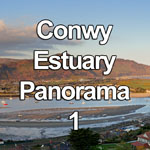 Panoramic view along the Conwy Estuary, North Wales