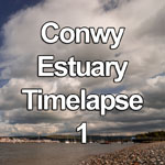 Time lapse video showing cumulus clouds over the Conwy Estuary at Conwy Morfa, North Wales