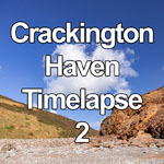 This time lapse video shows summer cumulus clouds blowing over the pebble beach and rocky coastline of North Cornwall at Crackington Haven on a beautiful summer's day