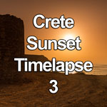 Time lapse video showing the sunset and twilight from Milatos on the northern coast of Crete