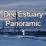 Panorama of the Dee estuary at dusk, North Wales