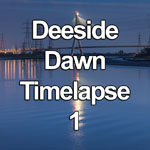 Time lapse video showing dawn breaking over the river Dee at Deeside, North Wales, including the suspension bridge and gas fired power plant at Connah's Quay